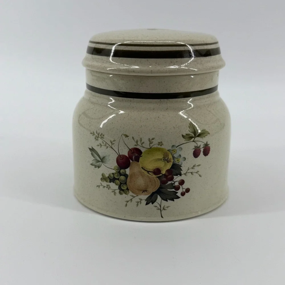 Royal Doulton Lambethware Cornwall Fruit Canister Jar Lid Made in England